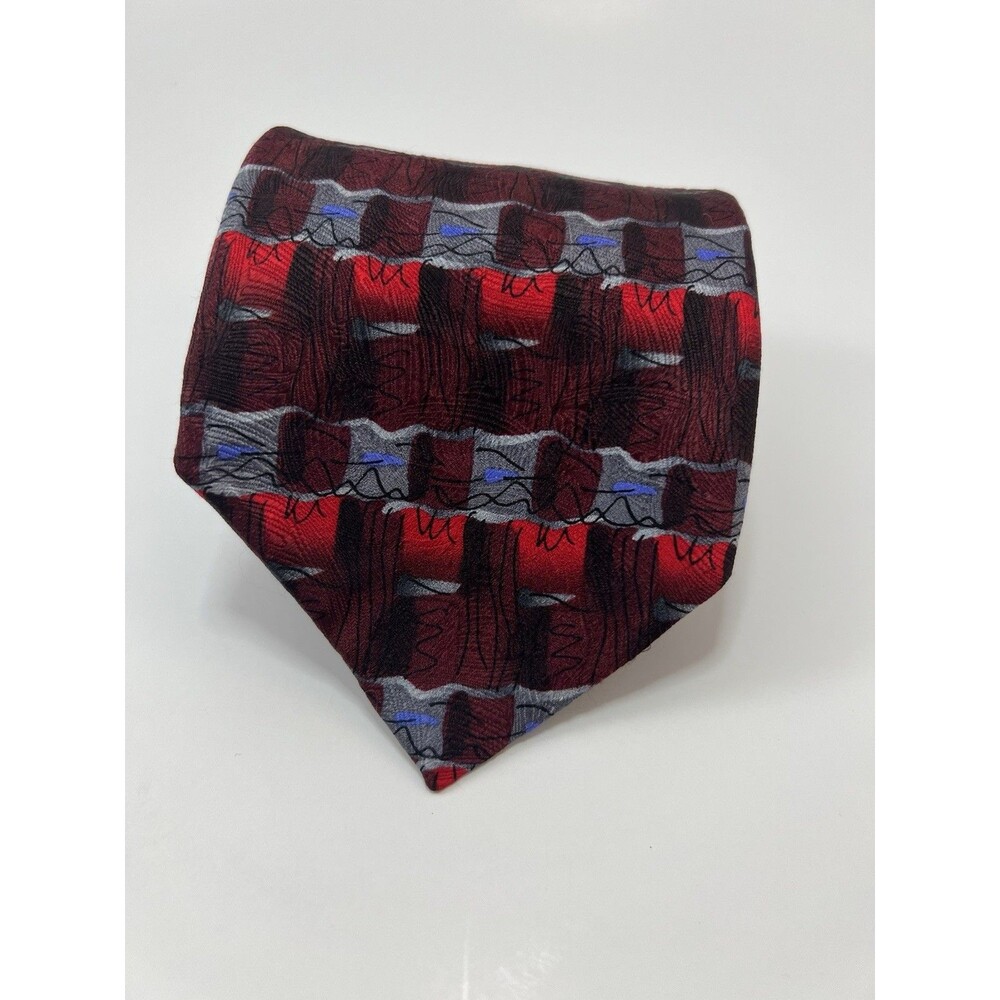 J Garcia neck tie abstract design 100% silk